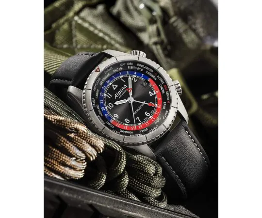 Alpina AL-255BRB4S26 Startimer Pilot Worldtimer 41mm orologio da