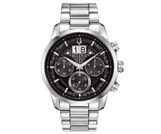 Bulova Bracciale Uomo Classico In Acciaio Inossidabile – Cronografo, Calendario, Impermeabile 100M