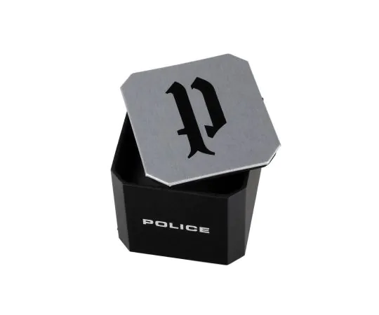Police Kismet PEWJK2195140 - Orologio multifunzione da uomo con quadrante blu e cinturino in acciaio inox, cassa in acciaio inox da 47 mm, in confezione regalo, Argento, misura unica, Bracciale
