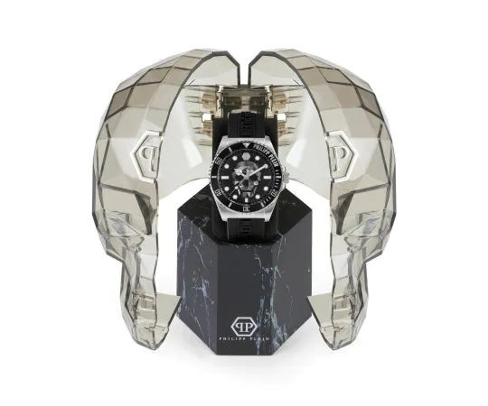Philipp Plein The $Kull Orologio Unisex Al Quarzo - Cassa Acciaio 44mm, Cinturino In Silicone, Colori Estivi