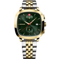 Wenger 01.1933.105 Orologio Da Uomo Vintage Classico Cronografo 40mm 5ATM