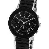 Jacques Lemans 1-1854A Dublin Ceramica Cronografo Orologio Uomo 42mm 5ATM