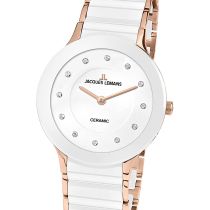 Jacques Lemans 1-1856H Dublin Ceramica Orologio Donna 32mm 5ATM