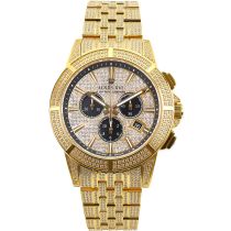 Louis XVI LXVI1123 Majeste Iced Out Cronografo Orologio Uomo 43mm 5ATM