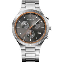 Bering 11743-709 Classico Titanio Cronografo Orologio Uomo 40mm 5ATM