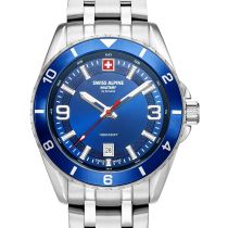 Swiss Alpine Military 7034.1135 Orologio Uomo Sierra argento blue 42mm 10ATM