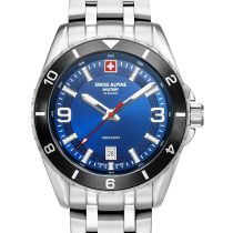 Swiss Alpine Military 7034.1136 Orologio Uomo Sierra argento blue 42mm 10ATM