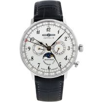 Zeppelin 7036-1 LZ 129 Hindenburg fase lunare Orologio Uomo 40mm 3ATM