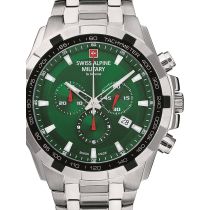 Swiss Alpine Military 7043.9134 Cronografo Orologio Uomo 46mm 10ATM