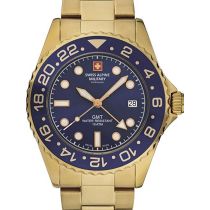 Swiss Alpine Military 7052.1115 GMT subacqueo Orologio Uomo 42mm 10ATM