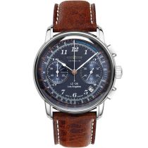 Zeppelin 7614-3 Cronografo LZ126 Los Angeles Orologio Uomo 43mm 5ATM