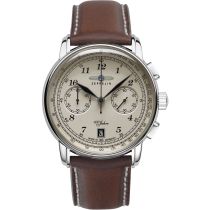 Zeppelin 7674-6 Cronografo Orologio Uomo 100 Anni di Zeppelin 42mm 5ATM