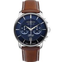 Zeppelin 8422-3 Atlantic Automatico Cronografo Orologio Uomo 42 mm 5ATM