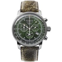 Zeppelin 8680-4 100 anni Cronografo Orologio Uomo 42mm 5ATM
