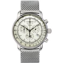 Zeppelin 8680M-3 Alarm Cronografo 100 anni Orologio Uomo 43mm 5ATM