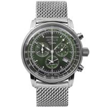 Zeppelin 8680M-4 Allarme Cronografo 100 anni Orologio Uomo 43mm 5ATM