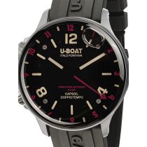 U-Boat 8839 Capsoil Doppiotempo SS GMT Orologio Uomo 45mm 10ATM