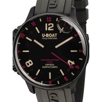 U-Boat 8841 Capsoil Doppiotempo DLC GMT Orologio Uomo 45mm 10ATM