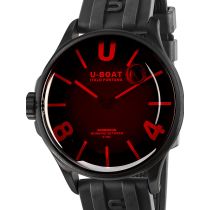 U-Boat 9306 Darkmoon Red Glass PVD Orologio Uomo 40mm 5ATM