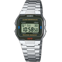 CASIO A163WA-1QES Collezione Orologio Uomo 33mm 3ATM