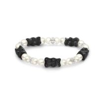 Thomas Sabo A2170-052-11-L17 Bracciale di Perlacon 5 orsetti in oro nero
