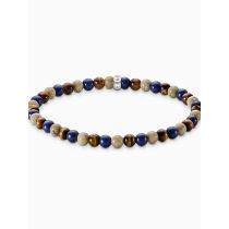 Thomas Sabo A2183-531-7-L19 Unisex Bead Bacciale nei toni del marrone e del blu