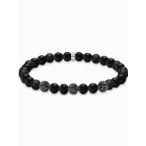 Thomas Sabo A2195-705-11-L19 Bacciale unisex Obisidian e Zircone Nero