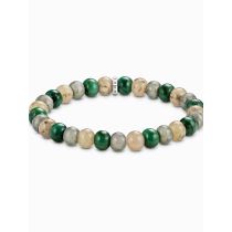 Thomas Sabo A2196-503-6-L19 Bacciale unisex Jasper, Jade e Labradorit