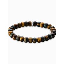 Thomas Sabo A2196-826-2-L19 Bacciale unisex Occhio di tigre Marrone dorato