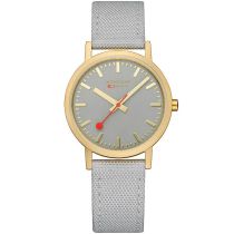 Mondaine A660.30314.80SBU Orologio Da Donna Classico Grigio e Oro 36mm 3ATM