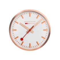 Mondaine A995.CLOCK.17SBK RosaOrologio da parete dorato, orologio da stazione 40 cm in alluminio