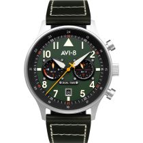 AVI-8 AV-4088-02 Carey Dual Time Orologio Uomo 44mm 5ATM