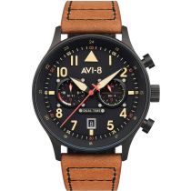 AVI-8 AV-4088-03 Carey Dual Time Orologio Uomo 44mm 5ATM
