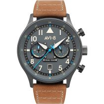 AVI-8 AV-4088-04 Carey Dual Time Orologio Uomo 44mm 5ATM