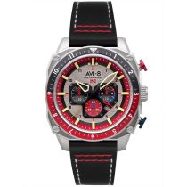 AVI-8 AV-4100-03 Orologio Uomo Hawker Hunter Doppio Tempo Cronografo 43mm 5ATM