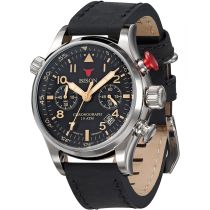 Carl von Zeyten BI007BK Herrenuhr Bison 7 Chronograph Limited Edition 46mm 5ATM 
