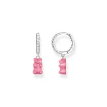 Thomas Sabo CR726-052-9 Orecchini a cerchio singolo in argento con orsetto in oro rosa 28,0 mm orecchini da donna