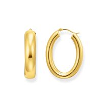 Thomas Sabo CR739-413-39 Bold - Orecchini a cerchio placcati oro da 34,2 mm da donna