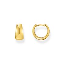 Thomas Sabo CR740-413-39 Bold - Orecchini a cerchio a trapezio placcati oro 12 mm Donna