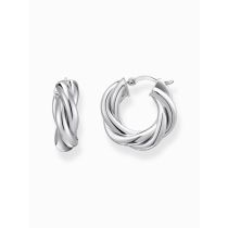 Thomas Sabo CR742-001-41 Bold - Orecchini a cerchio in argento 20,0 mm design intrecciato da donna