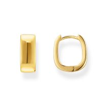 Thomas Sabo CR743-413-39 Bold - Orecchini a cerchio quadrati placcati oro da 13,4 mm per donna