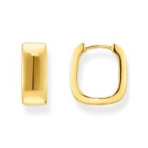 Thomas Sabo CR744-413-39 Bold - Orecchini a cerchio placcati oro a forma quadrata da 16,5 mm per donna