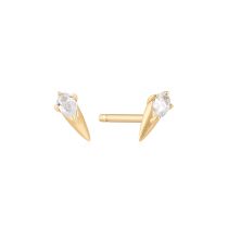 ANIA HAIE Orecchini Afterglow oro 14K con zaffiro bianco EAU007-03YG