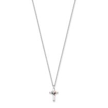 Engelsrufer ERN-CROSSHEART-BIR Cross Collare da donna 40mm, regolabile