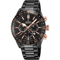 Festina F20577/1 Ceramica Cronografo Orologio Uomo 44mm 10ATM