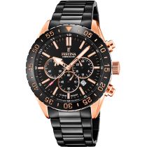 Festina F20578/1 Ceramica Cronografo Orologio Uomo 44mm 10ATM