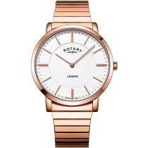 Rotary GB02767/02 London Zugband Orologio Uomo 40mm 3ATM
