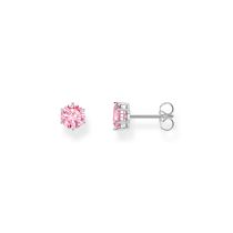 Thomas Sabo H2301-051-9 Orecchini a perno in argento con pietra rosa taglio brillante 6,0 mm da donna