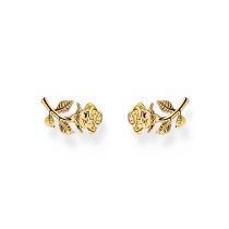 Thomas Sabo H2314-413-39 Orecchini placcati oro Roses Romance Donne