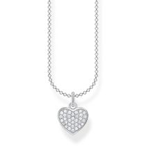 Thomas Sabo KE2046-051-14-L38V Collana con cuore in pavé d'argento 36-38 cm da donna
